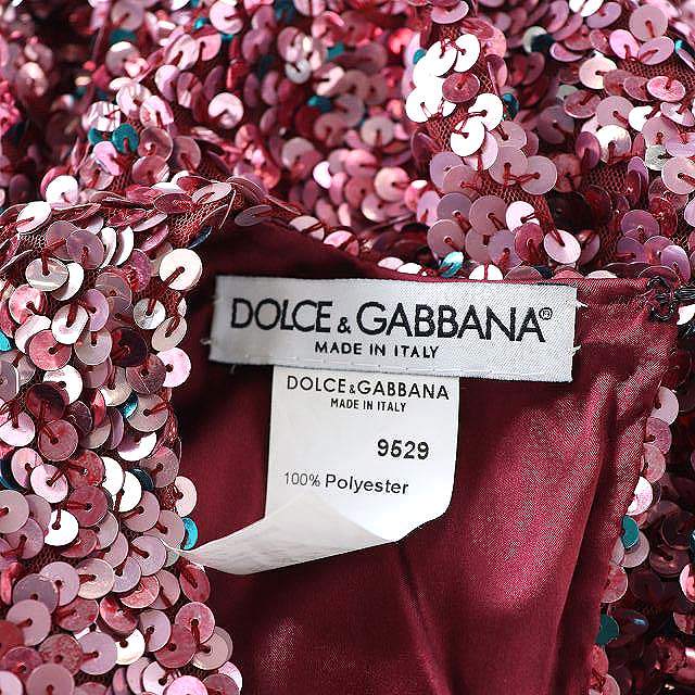 ドルチェ&ガッバーナ ドルガバ DOLCE&GABBANA スパンコールドレス  