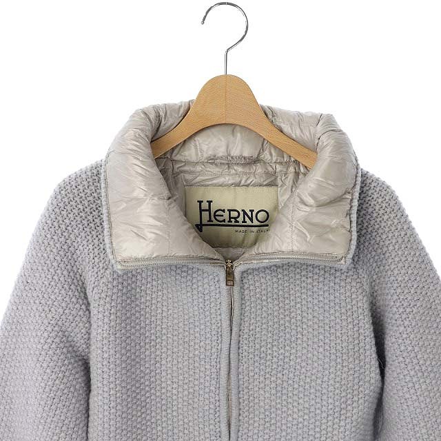 ヘルノ Herno ニット ダウンジャケット アウター ジップアップ 40 グレー Kn Ec レディース 081 ベクトルパーク ヘルノ Herno ニット ダウンジャケット アウター ジップアップ 40 グレー Kn Ec レディース 081 ベクトルパーク