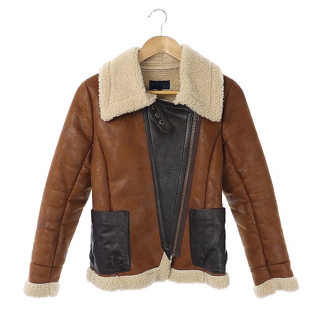 アヴィレックス Avirex フェイクムートンジャケット 切替レザー アウター M 茶 黒 ベージュ Kn Ec メンズ 081 ベクトルパーク