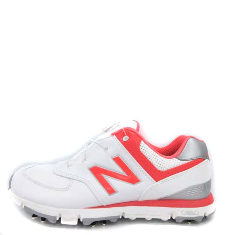 ニューバランス New Balance Wgb574wc スニーカー ゴルフシューズ レースアップ 25cm 白 ホワイト ピンク Pj レディース 081 ベクトルパーク