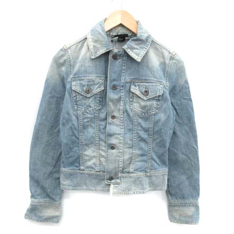 ディーゼル DIESEL デニムジャケット Gジャン ショート丈 ロゴボタン S 