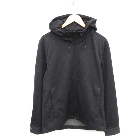 ナノユニバース Nano Universe パーカー スウェット フード ロング 無地 M 黒 ブラック Pj メンズ 081 ベクトルパーク