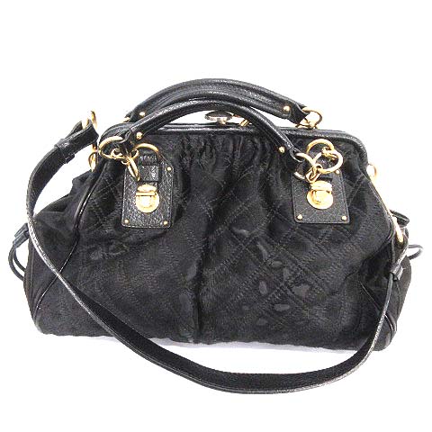 MARC JACOBS キルティングハンドバッグ がま口 レザー イタリア製 マークジェイコブス MARC JACOBS ハンドバッグ ハラコ がま口