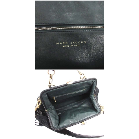 MARC JACOBS キルティングハンドバッグ がま口 レザー イタリア製 マークジェイコブス MARC JACOBS ハンドバッグ ハラコ がま口