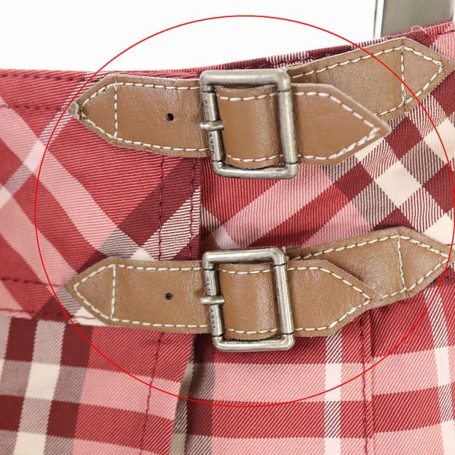 BURBERRY バーバリーブルーレーベル ピンク ノバチェック スカート 38