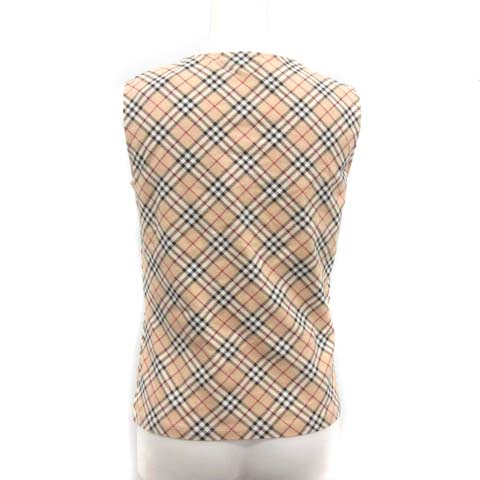 BURBERRY LONDON　タンクトップ　ベージュ　肩ノバチェック　M BURBERRY LONDON タンクトップ ベージュ 肩ノバチェック M