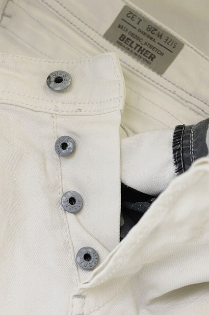 新品未使用 激安 DIESEL ディーゼル BELTHER W28 L32 ディーゼル DIESEL BELTHER ホワイトデニム パンツ ジーンズ