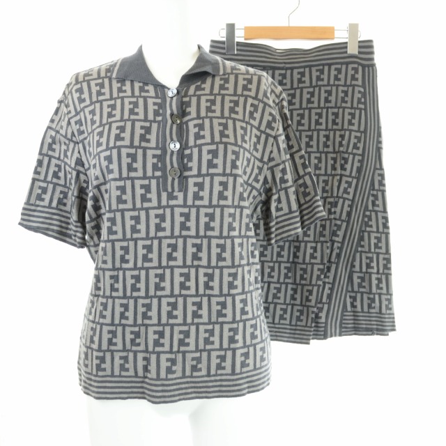 フェンディ FENDI セットアップ 上下 スカート ズッカ柄 ニット  