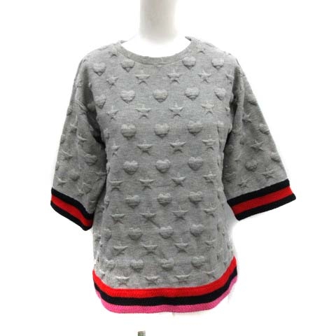 グッチ GUCCI KIDS ニット セーター 七分袖 シェリーライン ハート 星 