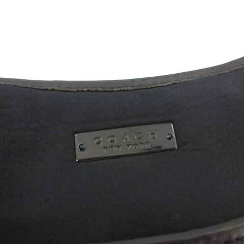 1円 COACH コーチ ロゴ ナイロン×レザー コーチタグ付き 2WAY ショルダーバッグ トートバッグ 肩掛け 斜め掛け ブラック A3568XS 1円□極美品□ COACH コーチ 6808 ミニシグネチャー キャンバス×レザー