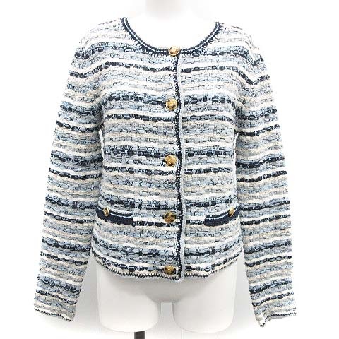 トリーバーチ TORY BURCH ノーカラージャケット ツイード ニット  