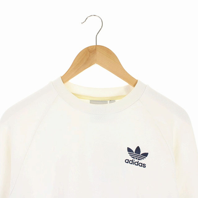 アディダス Adidas トレーナー スウェット 長袖 ロゴ刺繍 バックプリント プルオーバー ｍ 白 ホワイト Cm メンズ 081 ベクトルパーク