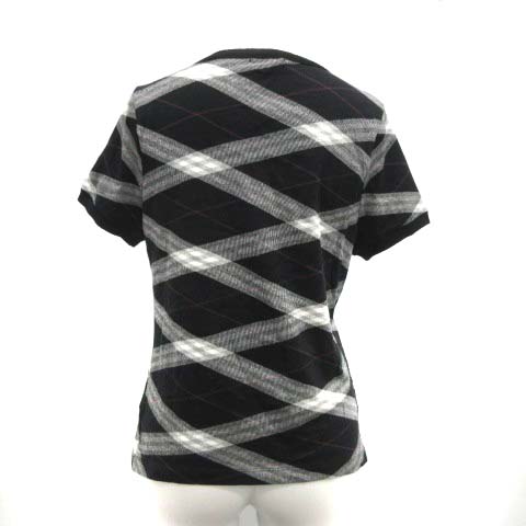 【新品タグ付き】バーバリーブラックレーベル サマーニット 半袖 スキッパー L 半袖シャツ Burberry BLACK LABEL サマーニット BURBERRY BLUE LABEL