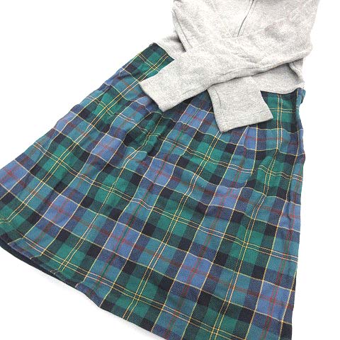 ファミリア Familiar 子供服 まとめ売り 2点セット F Dash チェックワンピース 140 ネイビー グレー K Ec キッズ 081 ベクトルパーク