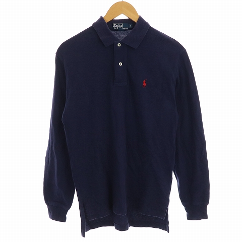 ポロ ラルフローレン POLO RALPH LAUREN ポロシャツ 長袖 S 紺