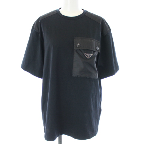 プラダ PRADA 2019年製 Tシャツ カットソー クルーネック 半袖 胸 