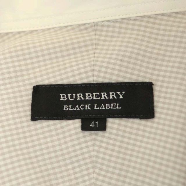 バーバリーブラックレーベル　長袖クレリックシャツ　バーバリーチェック BURBERRY BLACK LABEL - BURBERRY BLACK LABEL 長袖シャツ