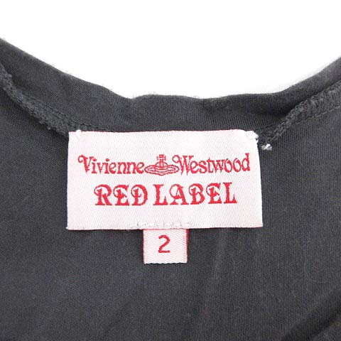 Vivienne Westwood RED LABEL◆ドルマン/オーブプリント/カットソー/2/コットン/ブラック/16-01-361028 ヴィヴィアンウエストウッドレッドレーベル Vivienne Westwood