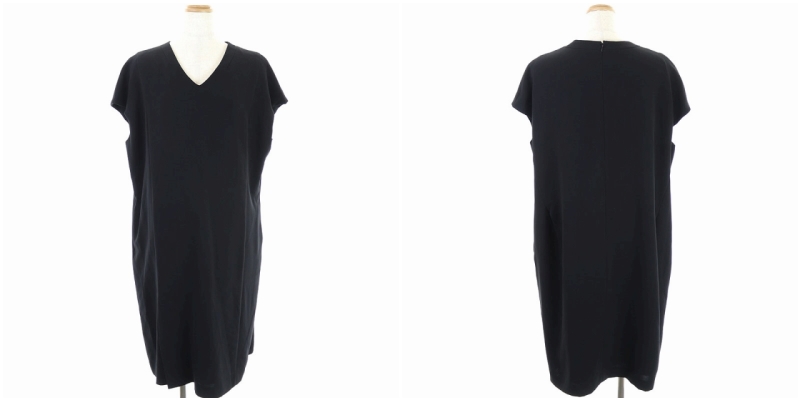 23区 オンワード樫山 スーツ ブラックフォーマル テーラードジャケット 1b ワンピース ロング 半袖 総裏地 大きいサイズ 46 黒 ブラック Es レディース 081 ベクトルパーク