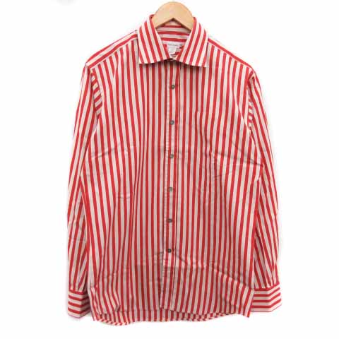 ポールスミス PAUL SMITH コットンストライプシャツ 長袖 イタリア製 