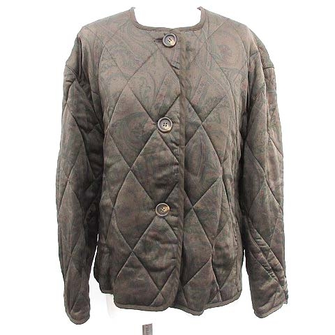 Giorgio Armani ジォルジオアルマーニ 中綿入りキルティング シープレザーブルゾン 50 限定品 コレクションモデル 裏地シルク100% ジョルジオアルマーニ GIORGIO ARMANI キルティングジャケット 中綿