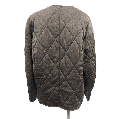 Giorgio Armani ジォルジオアルマーニ 中綿入りキルティング シープレザーブルゾン 50 限定品 コレクションモデル 裏地シルク100% ジョルジオアルマーニ GIORGIO ARMANI キルティングジャケット 中綿