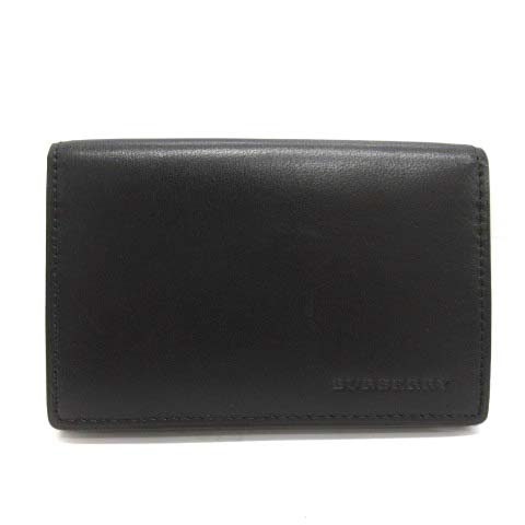 バーバリー BURBERRY 名刺入れ カードケース ラムスキン レザー 黒  