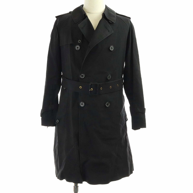 マッキントッシュ Mackintosh トレンチコート ゴム引きコート ロング ミドル丈 ベルト 36 S 黒 ブラック Pj Gy メンズ 081 ベクトルパーク