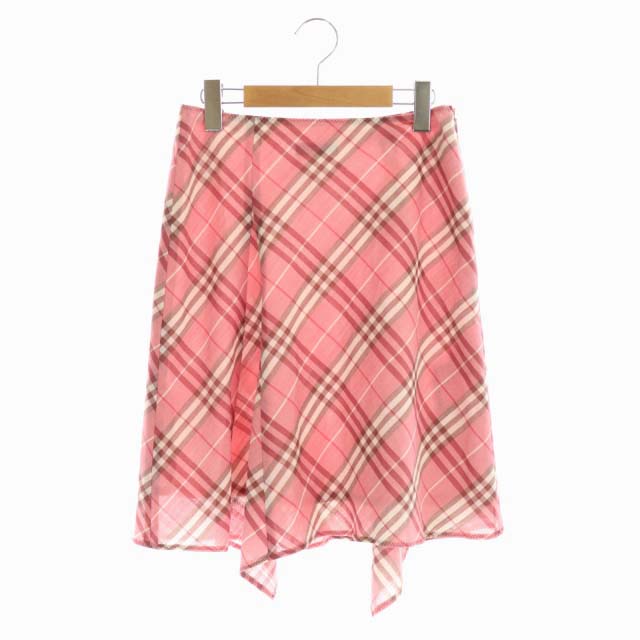 バーバリーブルーレーベル BURBERRY BLUE LABEL チェックスカート ひざ