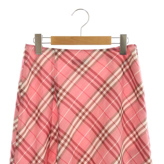 バーバリーブルーレーベル BURBERRY BLUE LABEL チェックスカート ひざ  
