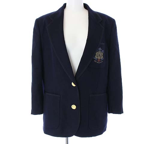 Burberry ネイビー ダブルブレスト テーラード ブレザー 紺ブレ