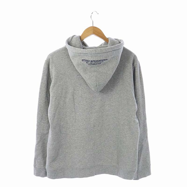 ステューシー STUSSY パーカー 長袖 プルオーバー 刺繍 ロゴ 裏起毛 S 