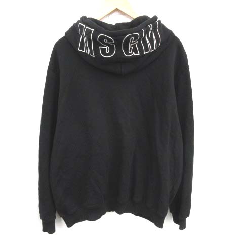 エムエスジーエム Msgm ジャケット パーカー スウェット ジップアップ 裏起毛 ロゴ 長袖 M 黒 ブラック 2540mm74 Ym Gy メンズ 081 ベクトルパーク