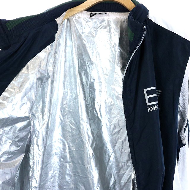 EMPORIO ARMANI ネイビー ベスト ストライプデザインモチーフ EMPORIO ARMANI ベスト エンポリオ