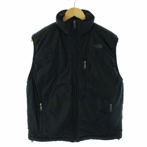 ザノースフェイス THE NORTH FACE ナイロンベスト 前開き 中綿 M 黒 