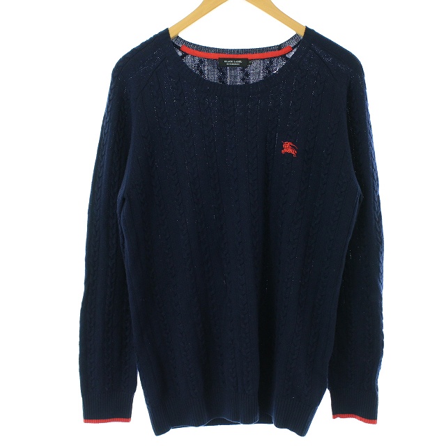 BURBERRY ブラック ケーブルニット L