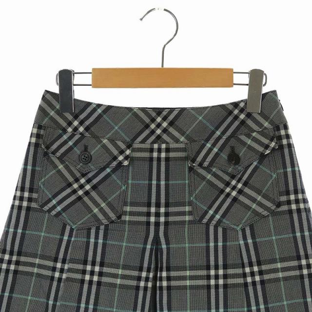 BURBERRY BLUE LABELグレー チェック フレアスカート