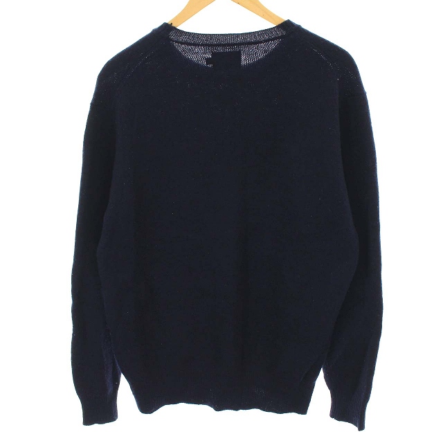 ステューシー STUSSY セーター ニット ロゴ クルーネック 長袖 L 紺 