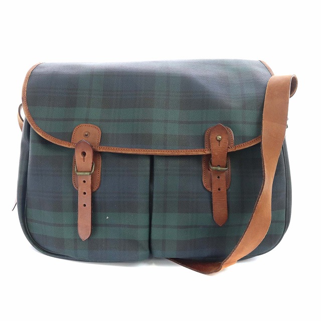 ポロ ラルフローレン Polo Ralph Lauren ショルダーバッグ ブラックウォッチ Pvc レザー 緑 茶 グリーン ブラウン Kh Ec メンズ レディース 081 ベクトルパーク