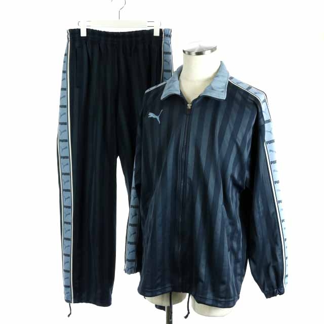 プーマ PUMA ジャージ セットアップ 上下 S M L 紺 ネイビー ライト 