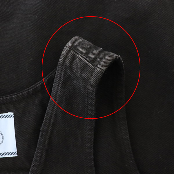 プラダ PRADA デニムノースリーブワンピース ミニ Aライン 36 黒 