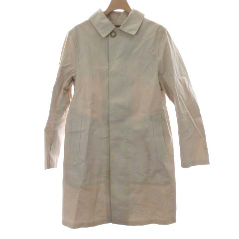 マッキントッシュ Mackintosh ステンカラーコート ロング 背抜き ゴム引き コットン100 スプリング アウター 36 S ベージュ Dk Gy メンズ 081 ベクトルパーク