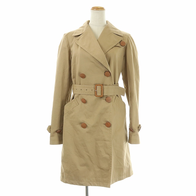 セリーヌ CELINE トレンチコート ロング丈 裏地ギンガムチェック ロゴ  