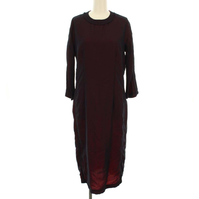 メーカー公式ショップ ワンピース 1998年 ヴィンテージ Garcons Des Comme コムデギャルソン ドレス レディース Ec Dk ワインレッド えんじ色 M シフォン 七分袖 タイト ロング ワンピース