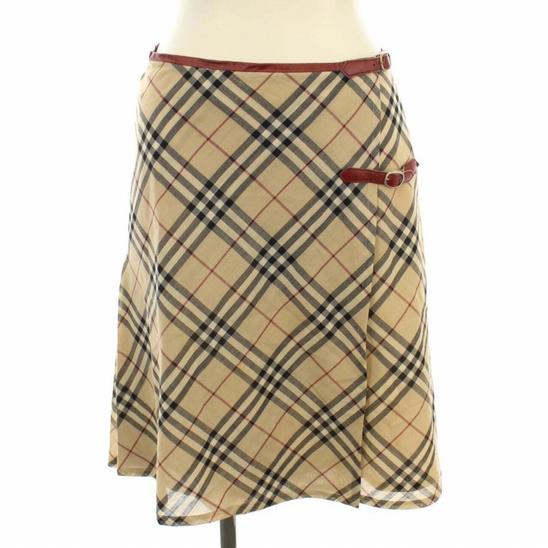 バーバリーブルーレーベル BURBERRY BLUE LABEL ラップスカート ノバ  