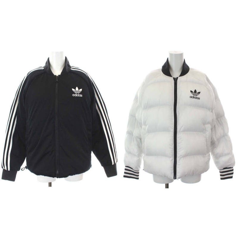 アディダスオリジナルス Adidas Originals 中綿 ジャケット リバーシブル ジップアップ アウター M 黒 ブラック 白 ホワイト Ym Ec レディース 081 ベクトルパーク