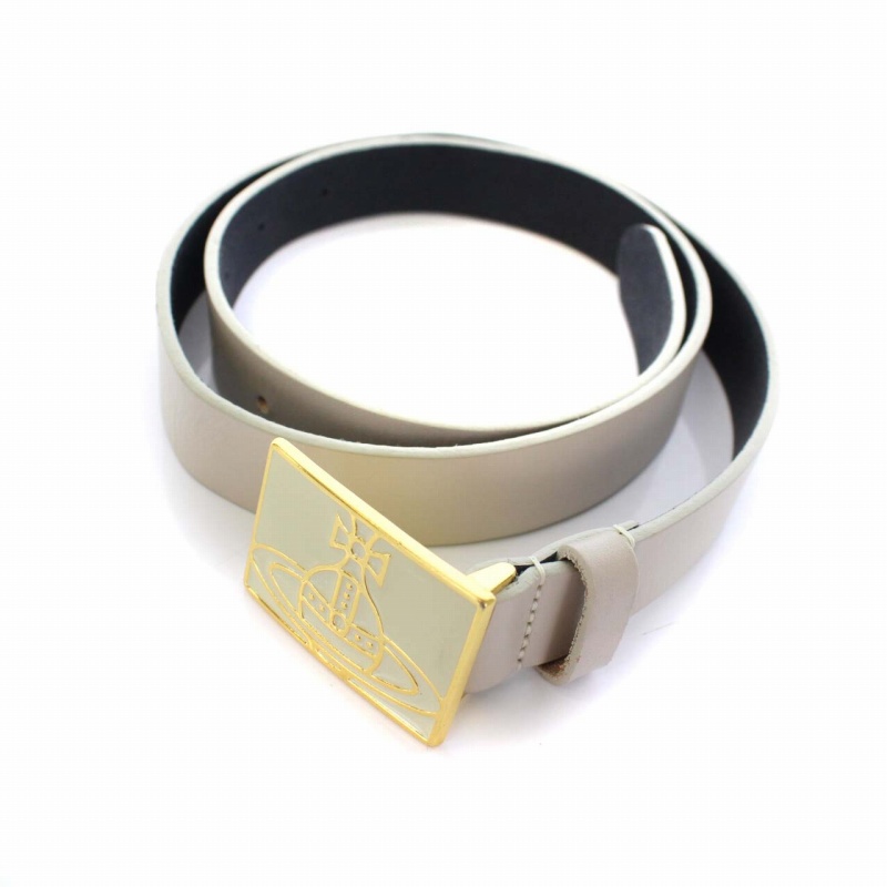 ヴィヴィアンウエストウッド Vivienne Westwood オーブバックル ベルト レザー グレー オフホワイト St Gy メンズ 081 ベクトルパーク ヴィヴィアンウエストウッド Vivienne Westwood オーブバックル ベルト レザー グレー オフホワイト St Gy メンズ 081 ベクトルパーク