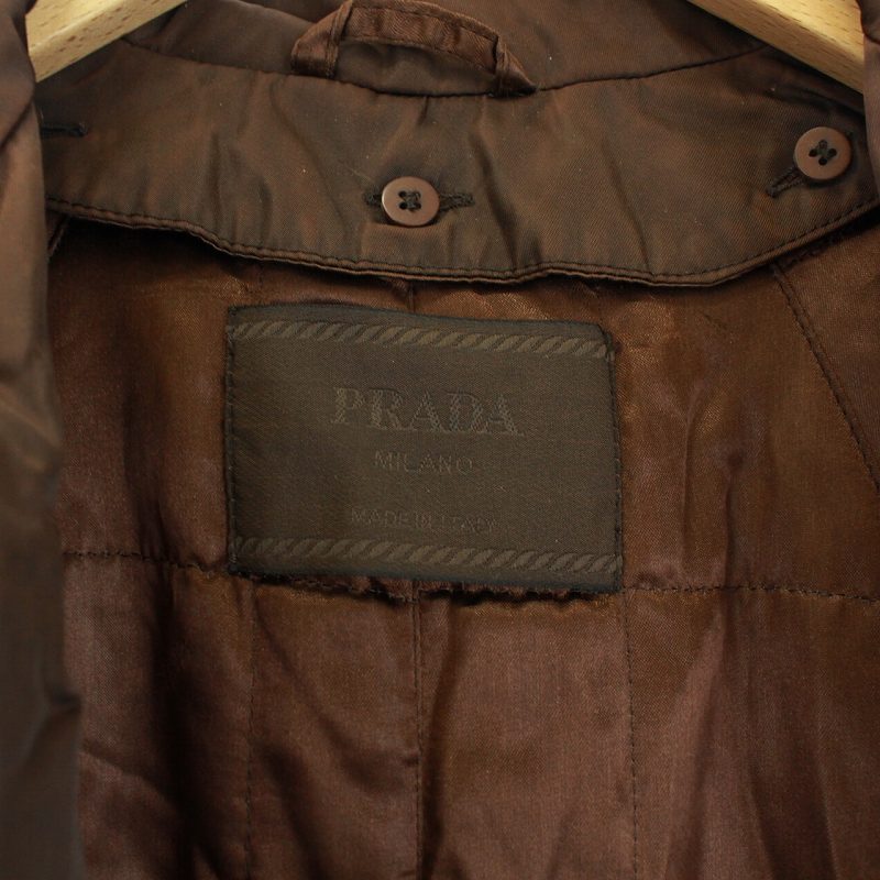 プラダ PRADA ナイロンコート ヴィンテージ ミドル丈 ロング ライナー 