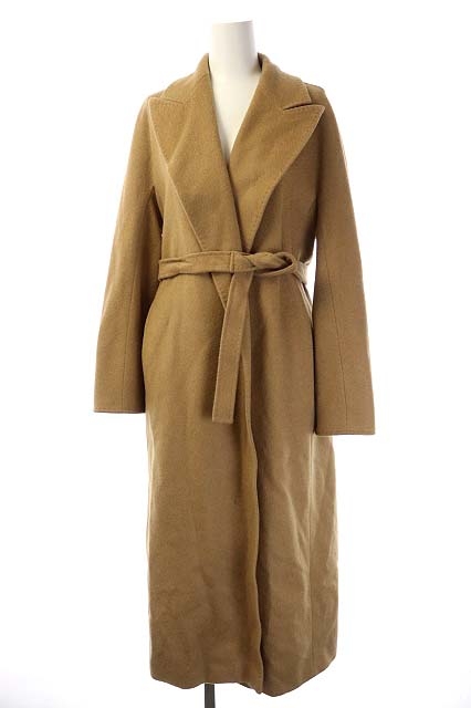 マックスマーラ Max Mara ガウンコート アウター ロング リボンベルト付き 36 キャメル Es Ibo17 レディース 081 ベクトルパーク