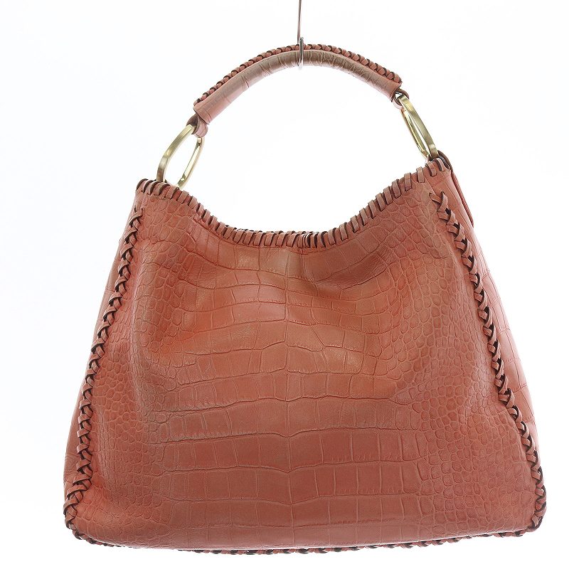 サザビー Sazaby ハンドバッグ ワンショルダーバッグ 編み込み クロコ型押しレザー ピンク Ibo17 Si15 レディース 081 ベクトルパーク
